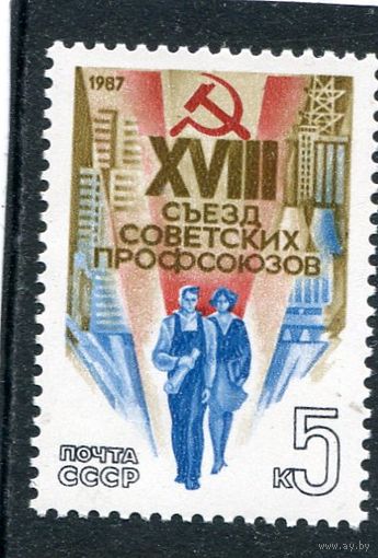 СССР 1987 год. 28 съезд профсоюзов