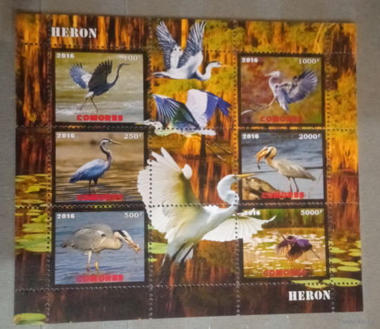 СЕРИЯ Блоков птицы  фауна MNH