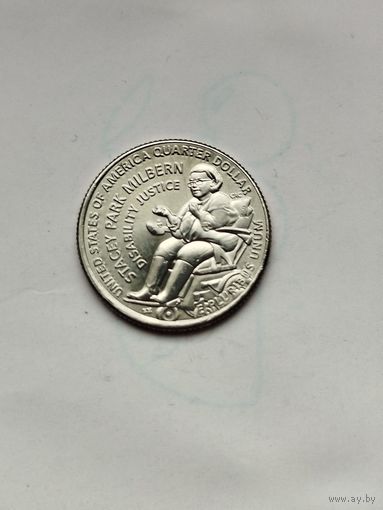 25 центов США. Женщины Америки. Стэйси Парк Милберн. 2025 год