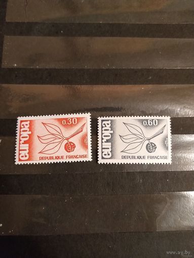 1965 Франция Европа ЦЕПТ флора чистая клей MNH** полная серия (2-8)