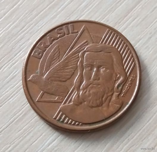 Бразилия 5 сентаво 2007, aU, отличная патина!
