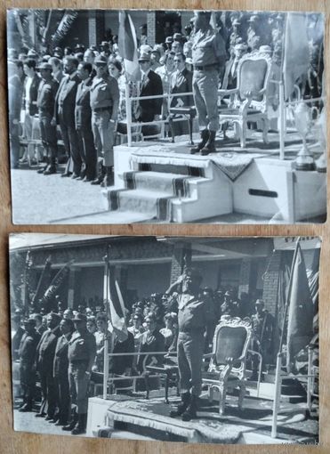 Лот фотографий с парада с участием Менгисту Хайле Мариама - лидера Эфиопской революции. 1980 г. 12х18 см. + Бонус