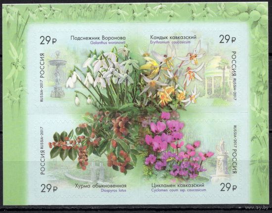 Россия 2017. Флора России. Сцепка 4 марки 2208-11 (1467)