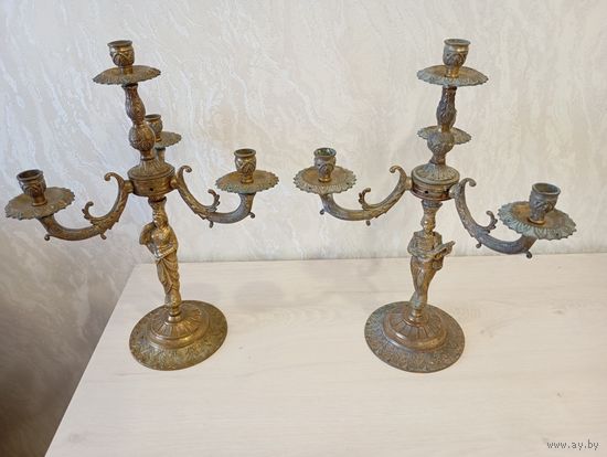Канделябры бронза.