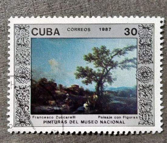 Марка Куба 1987 год Национальный музей Живопись