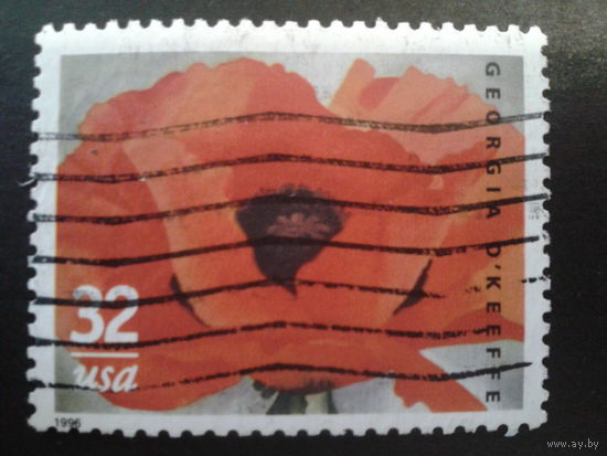США 1996 цветы, живопись