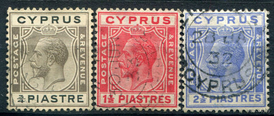Британские колонии - Кипр - 1925г. - король Георг V - 3 марки - гашёные. #4-B6-112-A-1