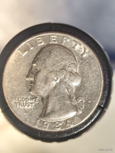 США 25 центов 1984 D