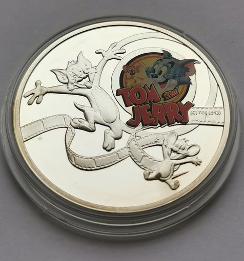 25. Ниуэ. 1 доллар 2013 г. Том и Джерри. Tom and Jerry. Мультфильм. Серебро