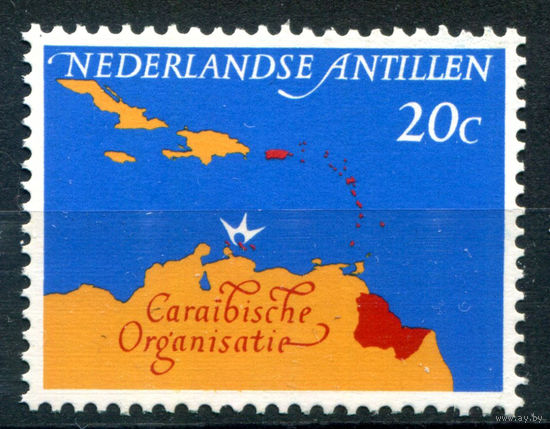 Нидерландские Антильские острова - 1964г. - карта - 1 марка - полная серия, MNH [Mi 145]. #3-WB-69-A-1