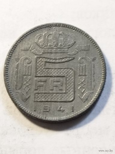 Бельгия 5 франков 1941