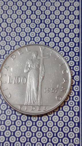 Ватикан 100 лир 1957