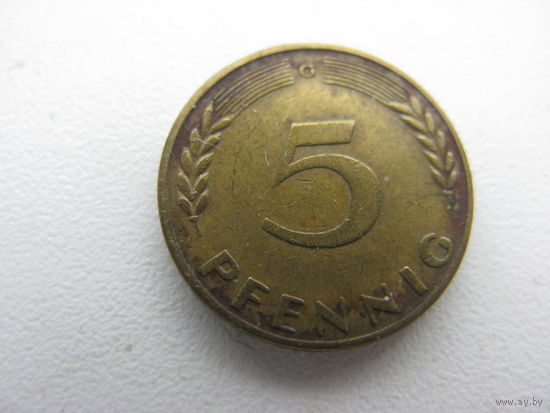ФРГ  5 пфеннигов  1966 G