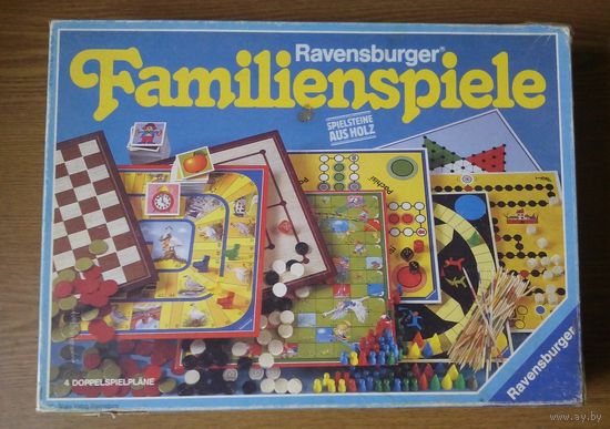 Набор настольных игр Ravensburger Familienspiele. 10 игровых полей. (возможен обмен)