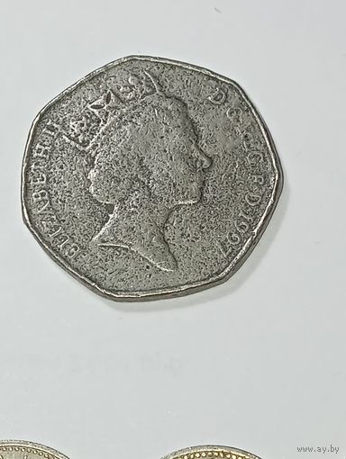 Великобритания 50 пенсов 1997 года .