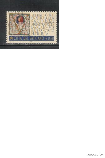 Ватикан-2004,(Мих.1512) гаш. ,    Личности, Петрарка(одиночка)