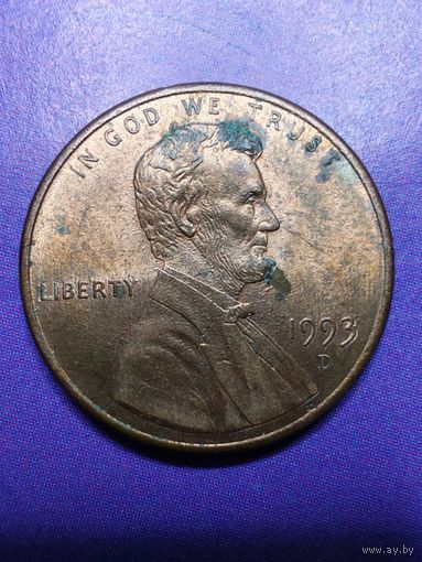 США 1 цент 1993 D
