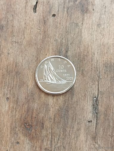 КАНАДА 10 центов 2021 год