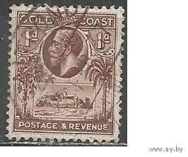 Золотой берег. Король ГеоргV. Крепость Кристиансберг. 1928г. Mi#89.