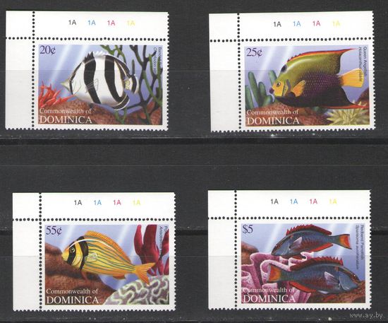Марки Доминики. Фауна. Рыбы. 2004г.