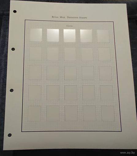 Листы для марок Великобритании 4 штуки Definitive Stamps Country