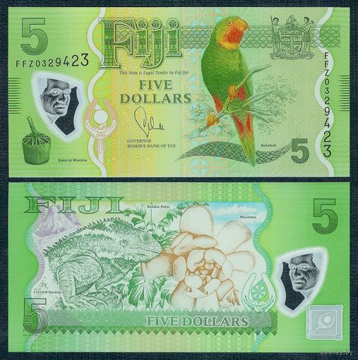 Фиджи 5 долларов 2012 год, UNC