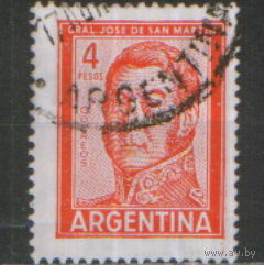 Марка из серии 1962г. Аргентина "Хосе Франсиско де Сан-Мартин"
