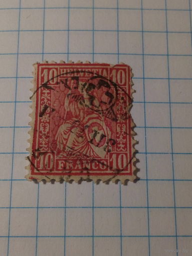 Марка  Швейцария 1860