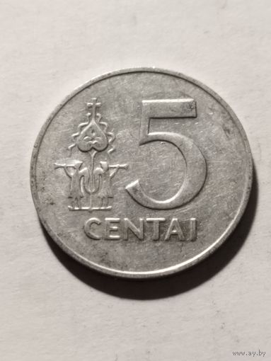 Литва 5 центов 1991