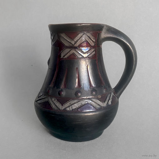 Кружка Чёрная грузинская керамика СССР