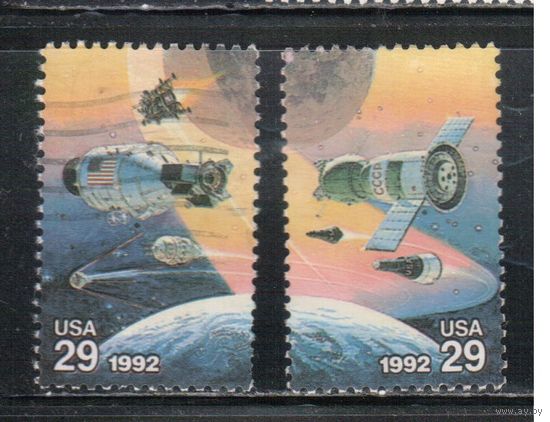 США-1992, (Мих.2237-2238), гаш. , Космос