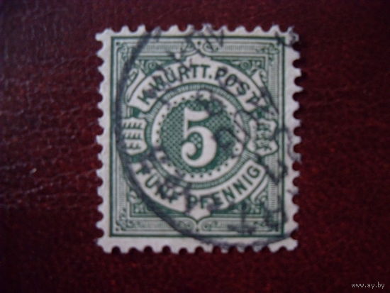 DR Mi.56 Вюртемберг. Германия 1890 год