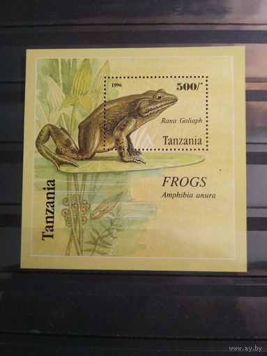 Танзания 1996 г. Блок Лягушки.