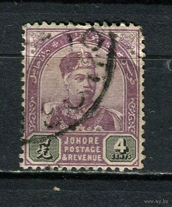 Малайские штаты - Джохор - 1891/1894 - Султан Абу Бакар 4С - [Mi.8] - 1 марка. Гашеная.  (Лот 93Di)