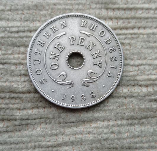 Werty71 Южная Родезия 1 пенни 1938 Георг 6