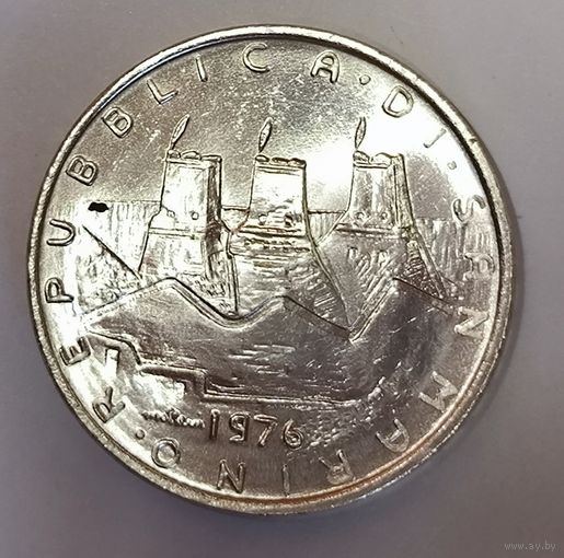 500 лир 1976 Сан-марино в штемпельном блеске