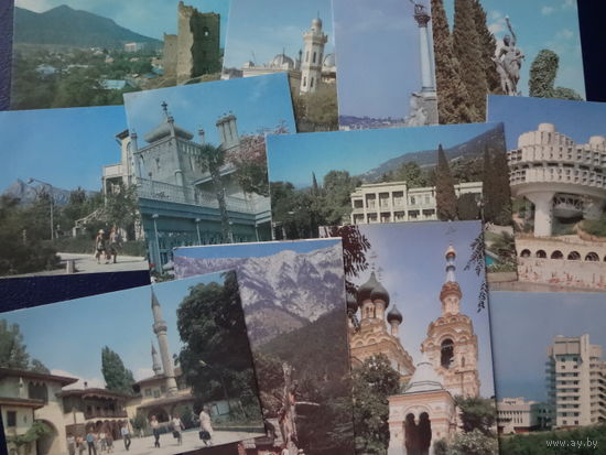 Комплект календариков 1991 г.  Города Крыма. (укр. яз.).