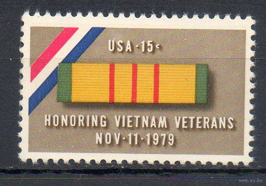 Колодка ветерана войны во Вьетнаме США 1979 год серия из 1 марки