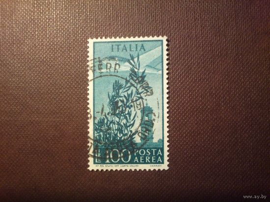 Италия 1948 г.Оливковое дерево, самолет и башня ./37а/