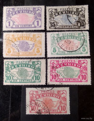 ФРАНЦИЯ \211фе\Реюньон 1907-22 Карта,География