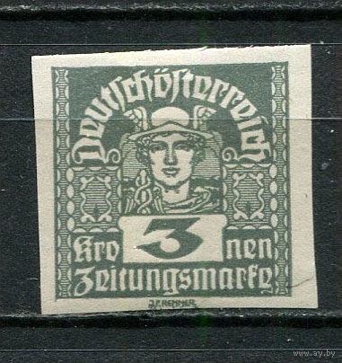 Австрия - 1920 - Меркурий 3Kr - [Mi.311] - 1 марка. MH.  (Лот 2Js)-T25P1