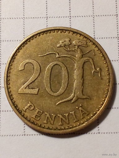 20 пенни Финляндия 1965 год
