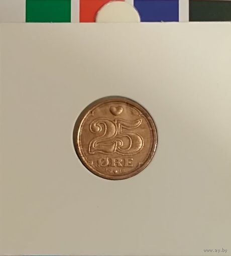 Дания 25 эре 1991  в холдере