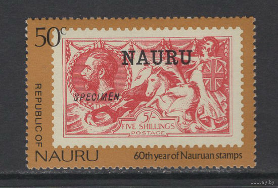 Науру /NAURU 1976** Почта 60 лет выпуска первых марок колонии Король Георг V