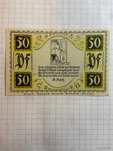 50 пфеннингов (нотгельды) г. Германия.