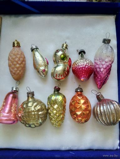 Лот ёлочных игрушек СССР на небольшую ёлку