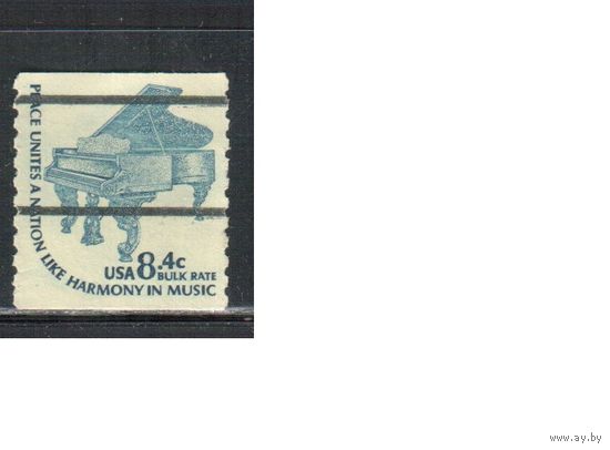США-1978, (Мих.1355) , гаш. , Стандарт, "Американа", Пианино  (одиночка),