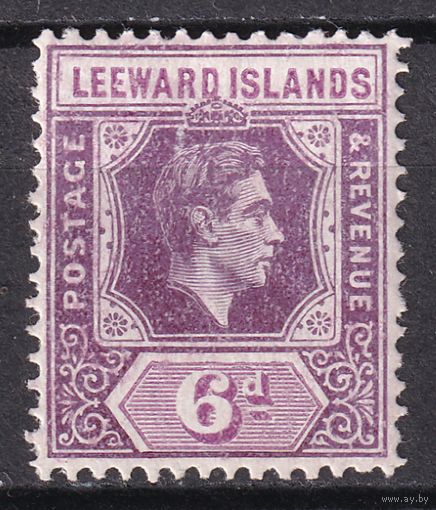 158.BrKCI. Великобритания. Колонии. Подветренные острова. Стандарт. Георг VI. 1938 г. 6P. Mi.#100a.
