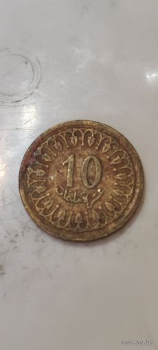 Тунис 10 миллим 1960