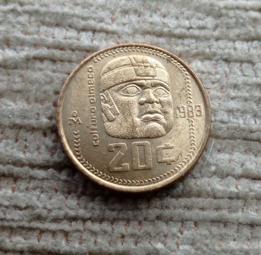 Werty71 Мексика 20 сентаво 1983 Блеск